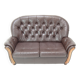Mid-century Leatherette Two Seat Sofa,1990's.
