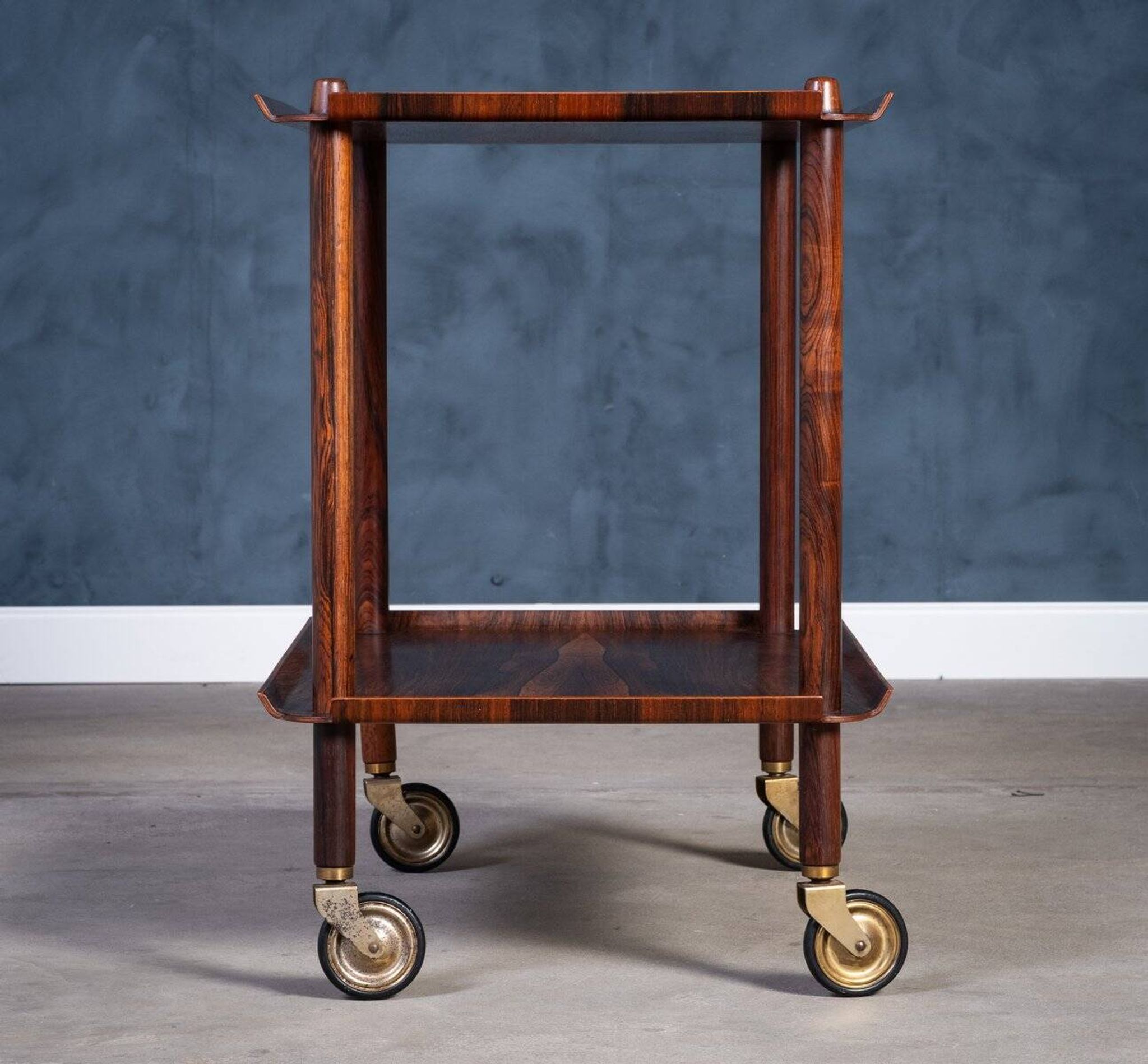 Vintage Bar Cart in Rosewood by Poul Hundevad, 1960s
