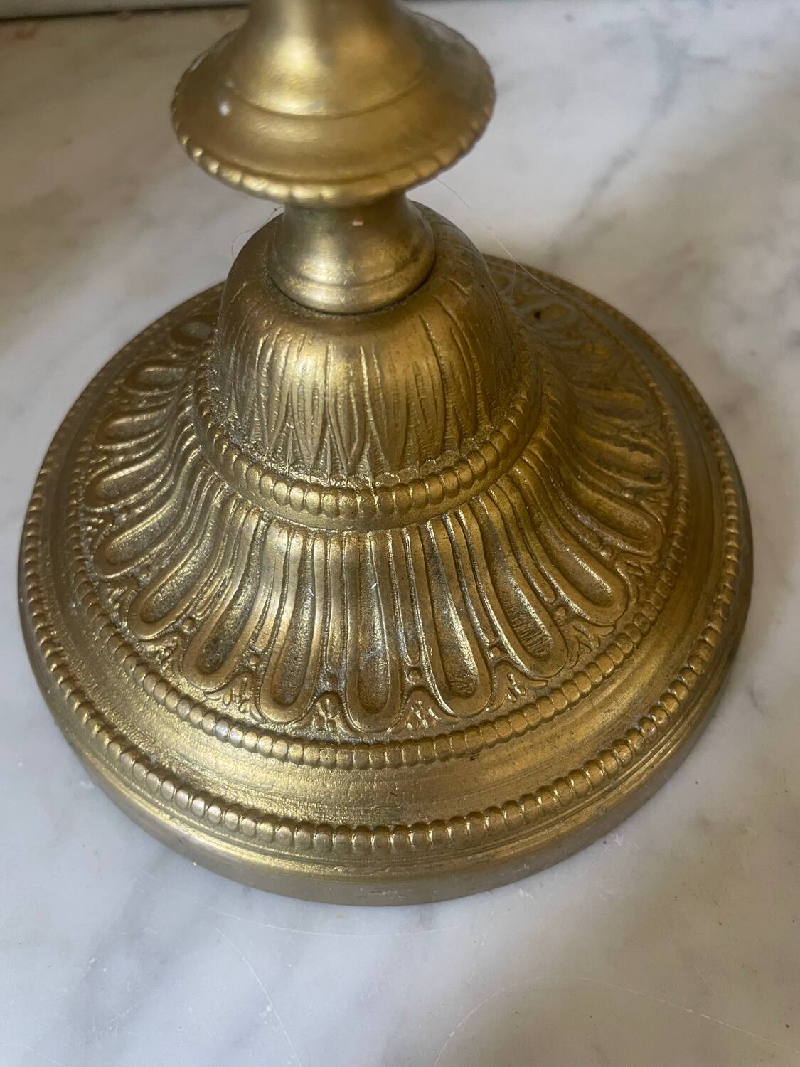 Antique 5-light brass candlestick