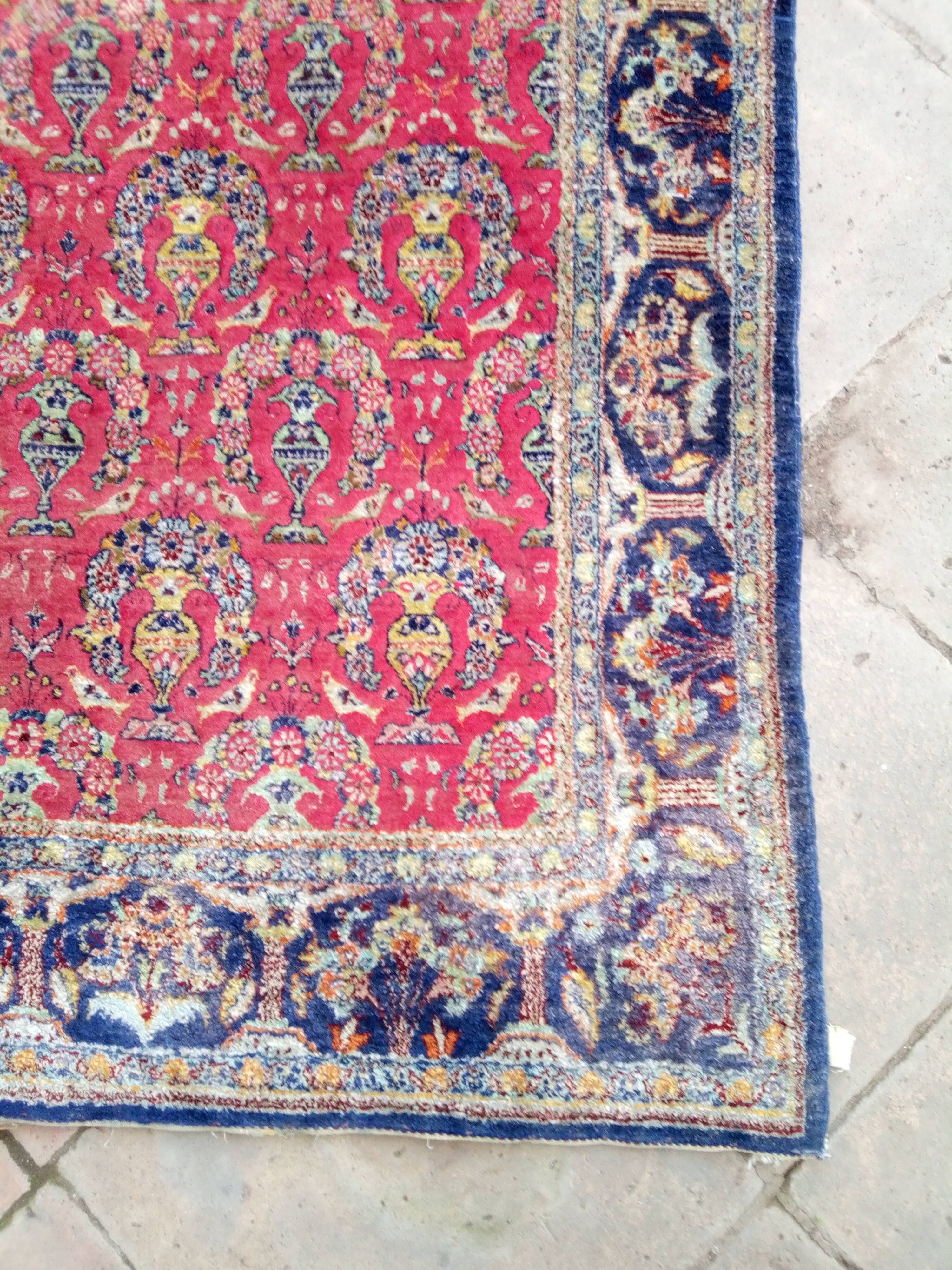 Persian carpet, silk ghoum 168 x 106