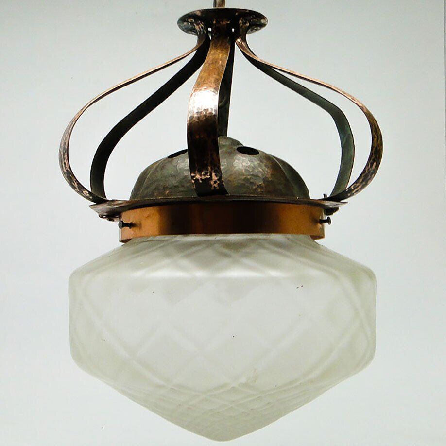 20th century glass pendant lamp, Austro-Hungary, 1890s