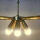 Rare Midcentury Brass Chandelier, 1970s