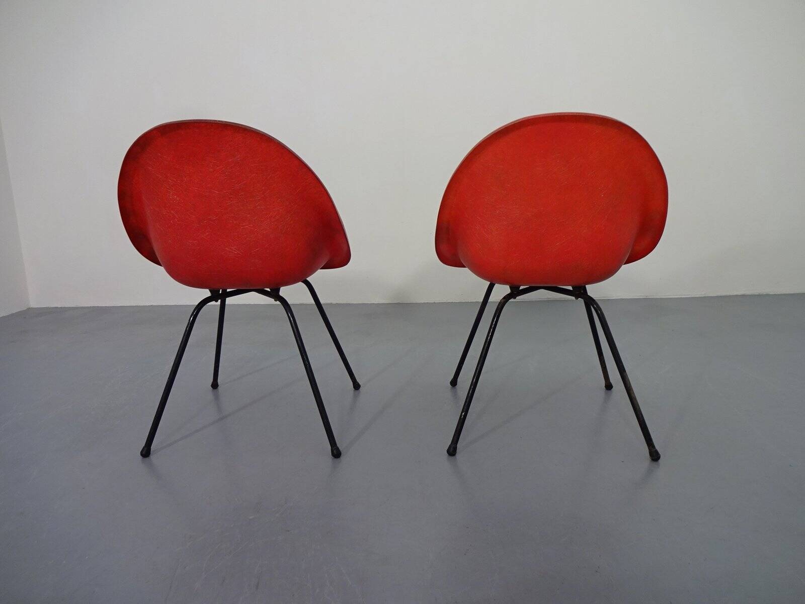 Set of French Fiberglass Side Chairs, 1960s