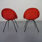 Set of French Fiberglass Side Chairs, 1960s