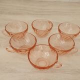 6 Large Rosaline cups by Luminarc
