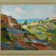 Original Swedish oil on panel – “Coastal Landscape” by Carl Deelsbo (1908–1982) – vintage & framed – 45.5 × 53.5 cm