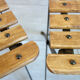Ensemble chaises et tabouret pliants vintage