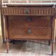 Louis XVI style chest of drawers, spinning top legs - transition style marquetry