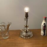 Art deco crystal blade base Val St Lambert Belgium glass & mirror