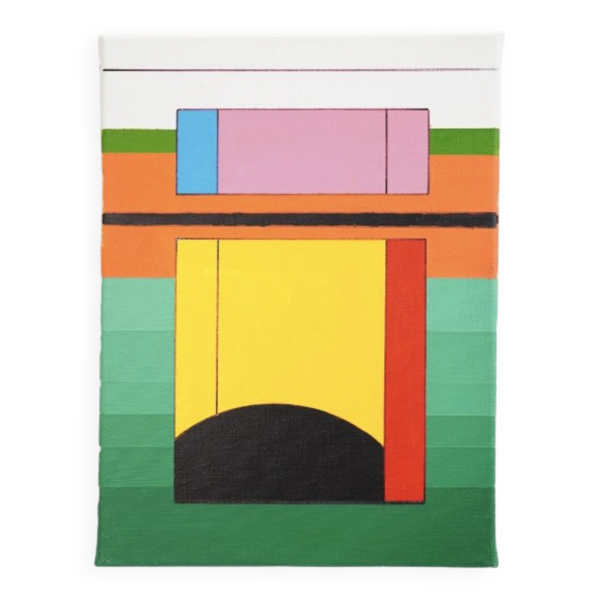 Guy Vandenbranden, Abstract Geometric Oil on Canvas