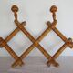 Wooden wall coat rack