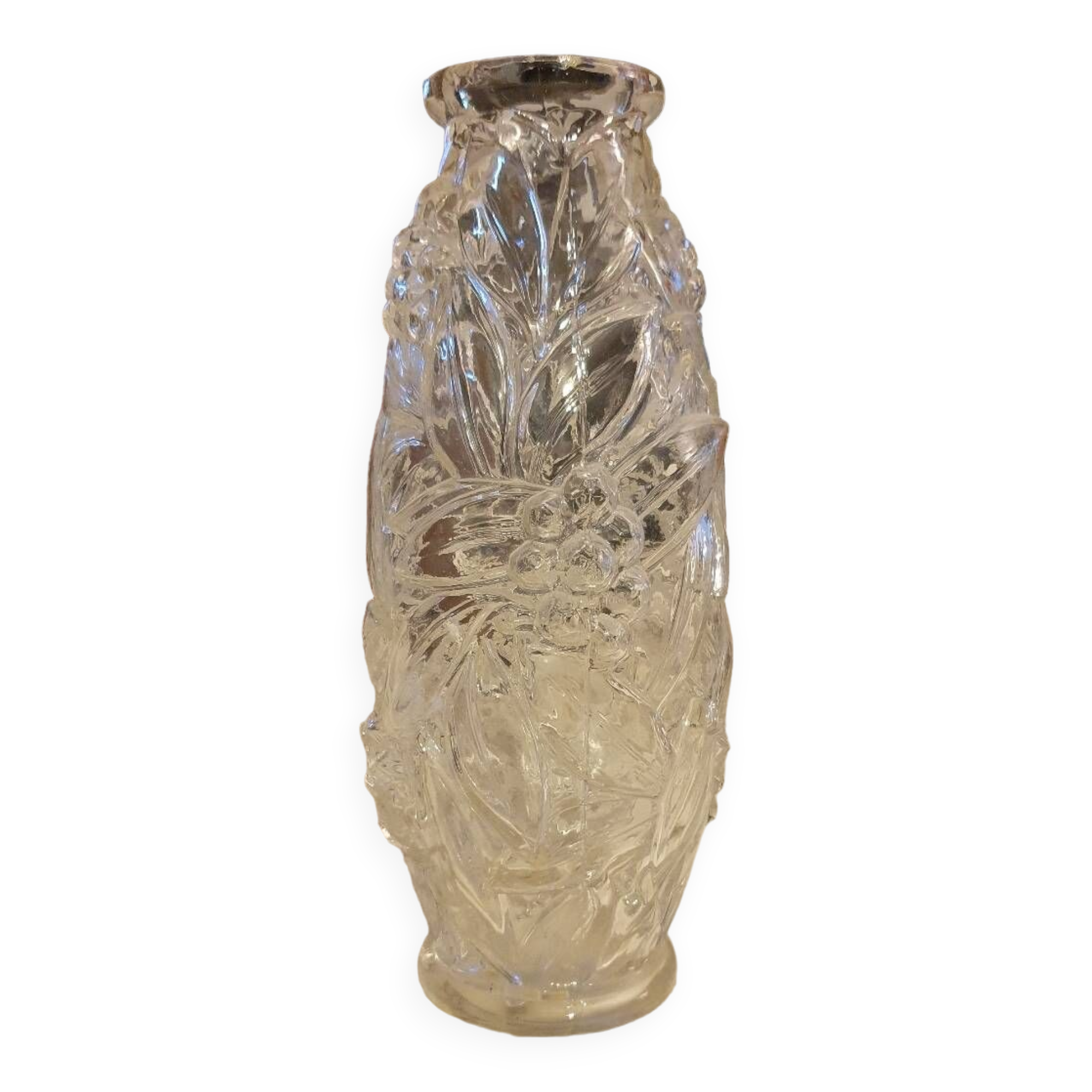 Molded crystal vase