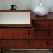 Commode coiffeuse Danoise en teck vintage 1960