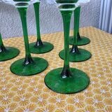 French Roemer Alsace glasses chiseled Luminarc