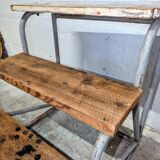 Metal and wood stepladder