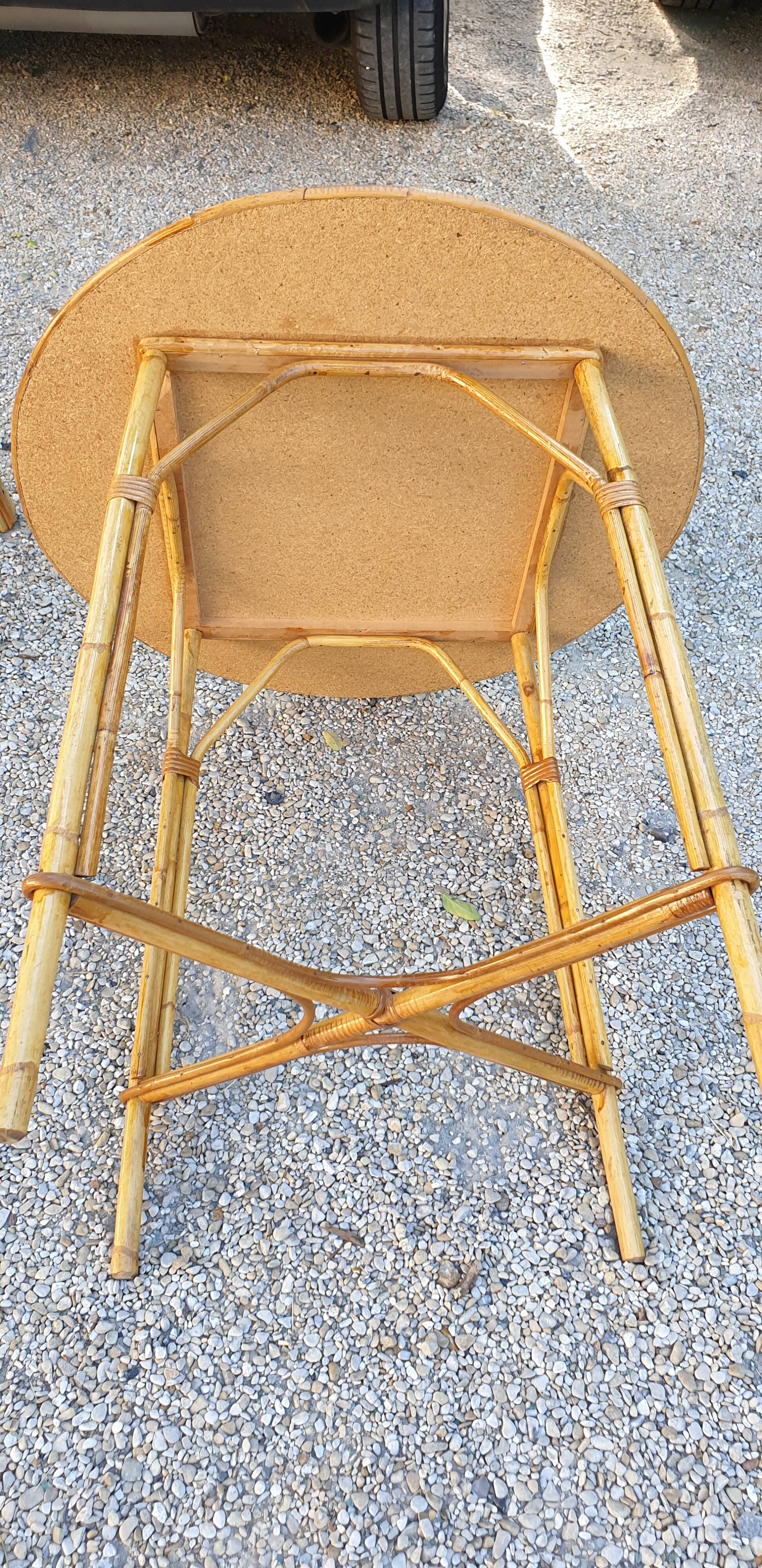 Rattan garden table 1960