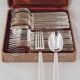 Christofle Gabon, Art Deco, 12 table settings, 24 pieces in silver-plated metal.