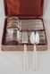 Christofle Gabon, Art Deco, 12 table settings, 24 pieces in silver-plated metal.
