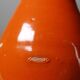 Bright orange mid-century decorative bottle lamp base glazed pottery.