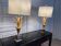 Pair of lamps ears / pineapple by Boulanger, 1970s