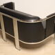 Vintage sofa in synthetic leather and chrome metal, 1970s