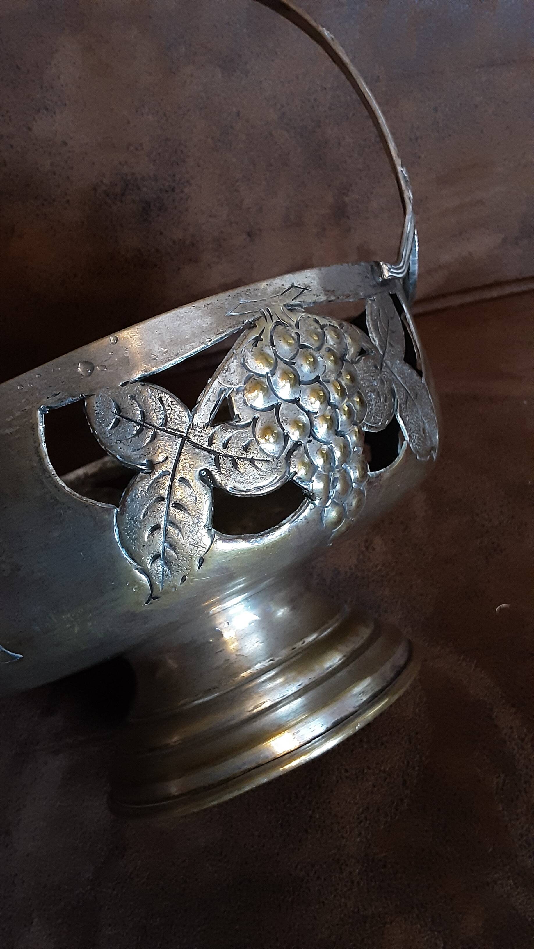 Coupe sur pied  métal  vintage