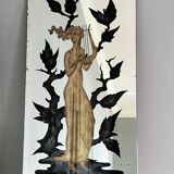Miroir en verre églomisé