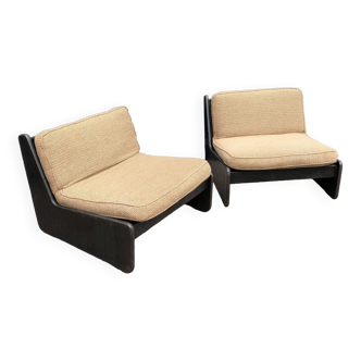 2 carl straub modular lounge armchairs vintage 1970s boucle sofa midcentury 1960s