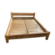 Vintage bed 160x200 and 2 bamboo bedsides