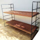 Metal and wood wall shelf 1960