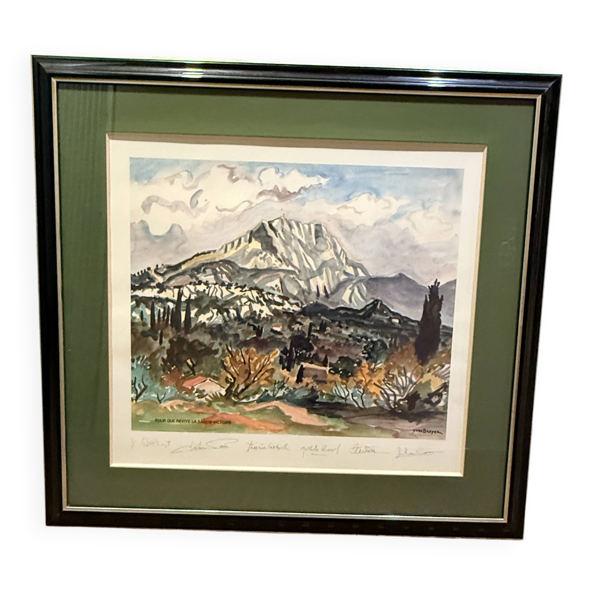Lithograph by Yves Brayer, signed.