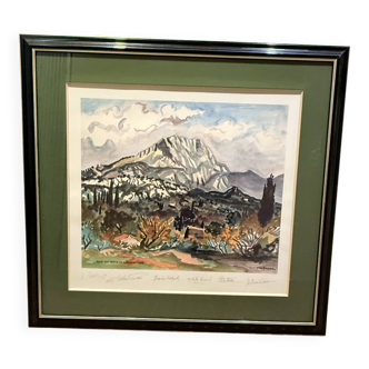 Lithograph by Yves Brayer, signed.