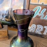 Iridescent Art Nouveau vase with multicoloured reflections attributed to Loetz.