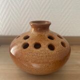 Vase pique-fleurs en grès signe Dehoux