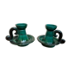 Pair of ceramic candle holders