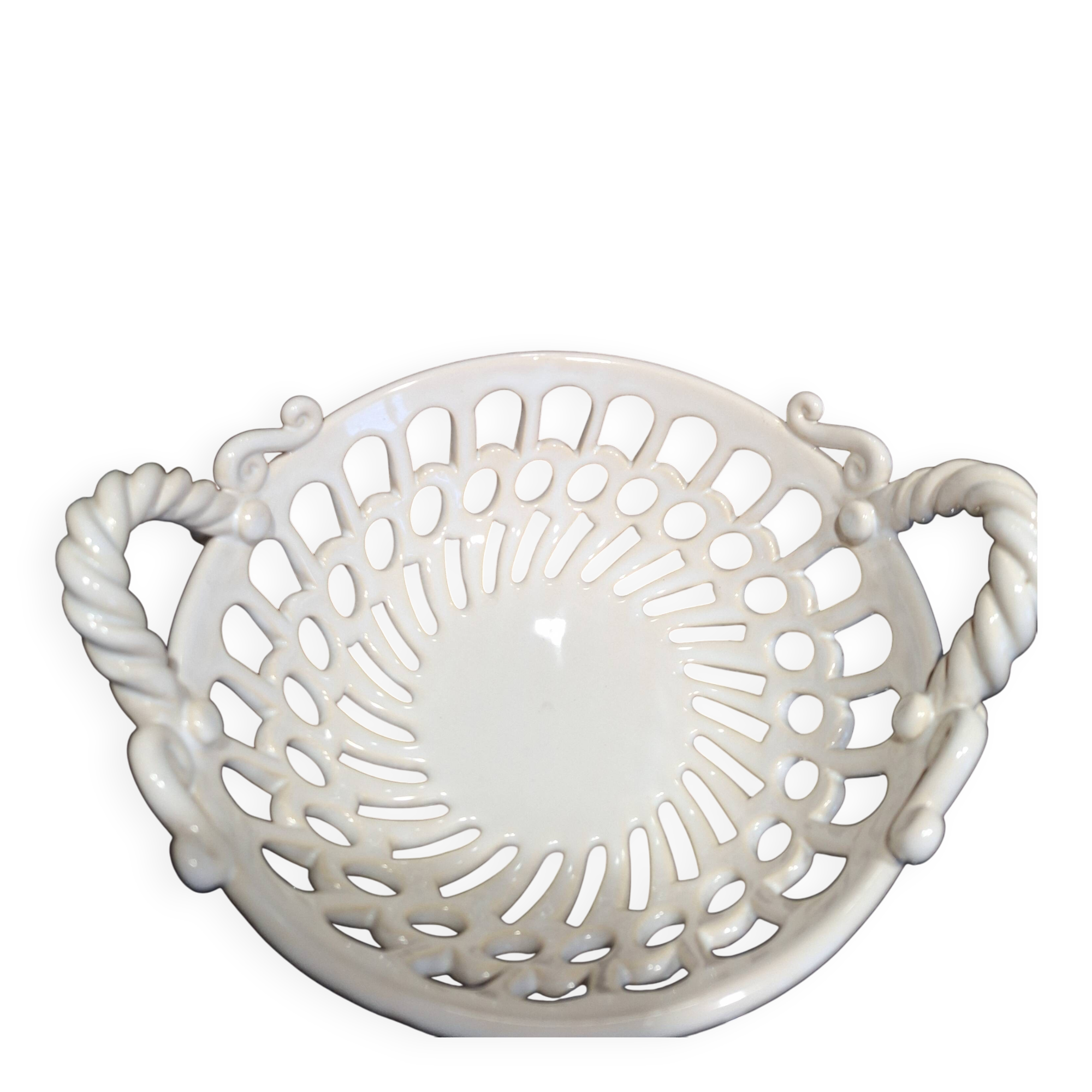 Basket St Maurice Malicorne pottery