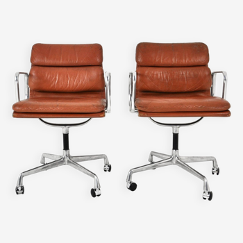 Pair of Office Armchairs By Charles & Ray Eames For Herman Miller, 1970s