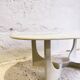 Vintage Marmorino coffee table with sculptural base, Danish modern style 1991