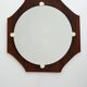 Octagonal rosewood mirror with white inlays, Italy, 1970-1980