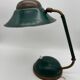 1960s cocotte desk lamp, green and brass, table lamp