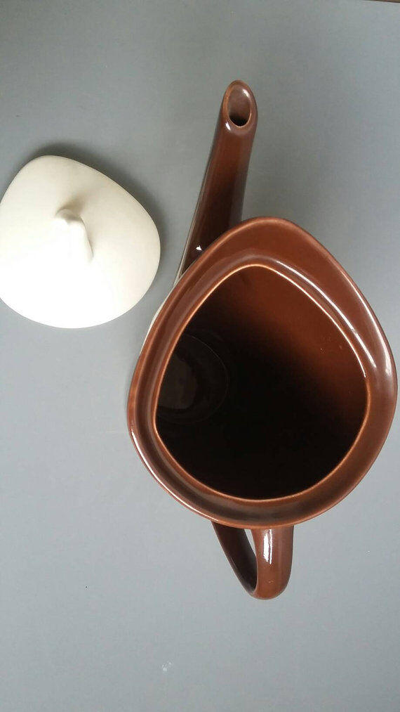 50's chocolate brown teapot