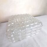 Molded glass ceiling lamp