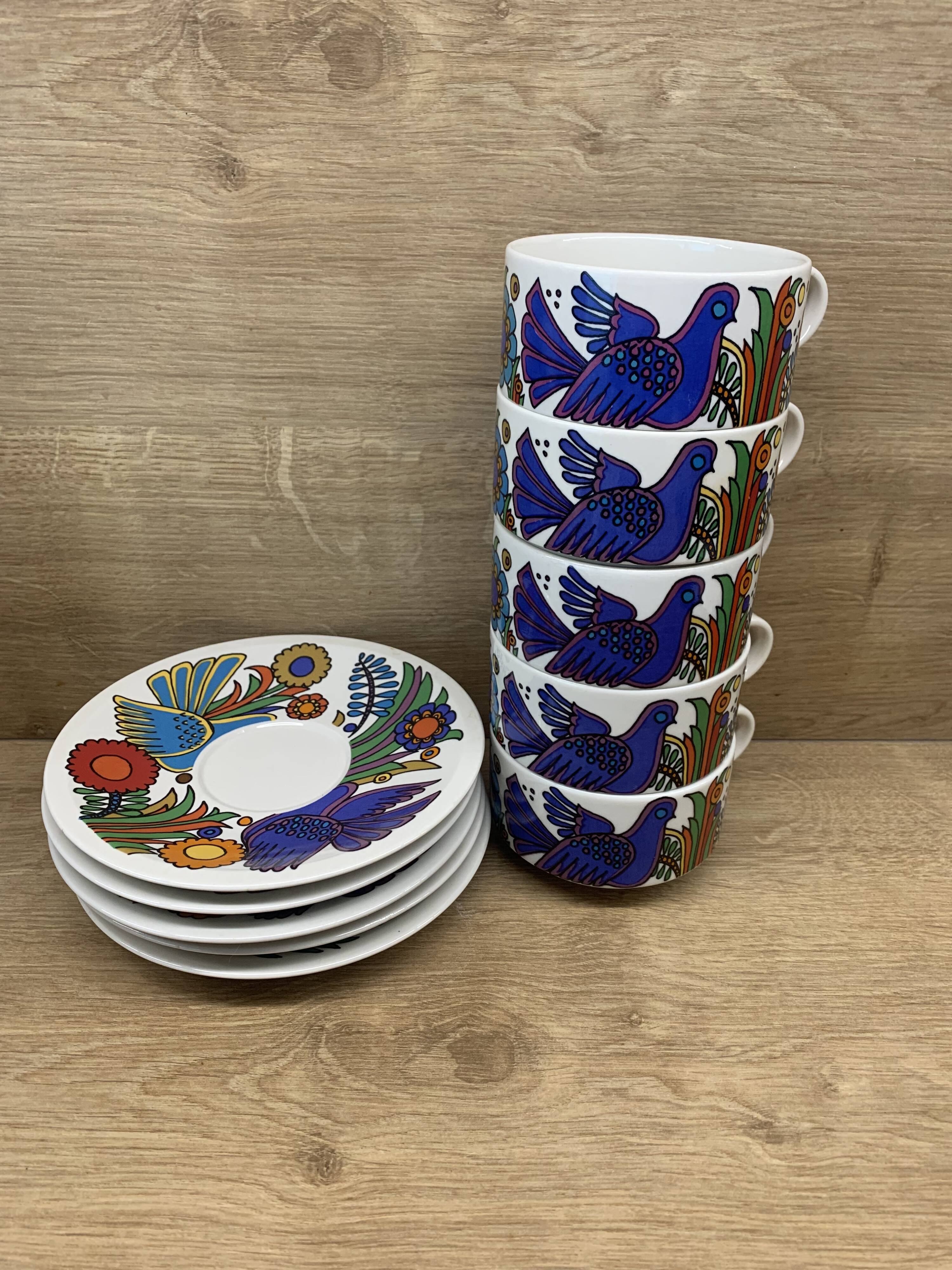 Set of 5 big coffe cups Villeroy & Boch Acapulco
