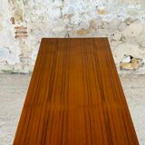 Vintage chest of drawers, Scandinavian teak style, circa 60 metal feet