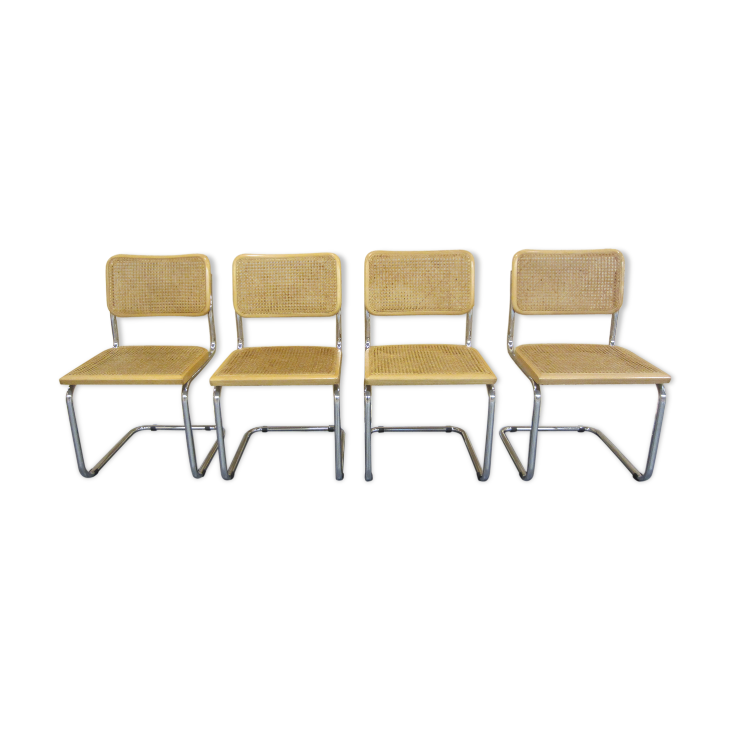 Série de 4 chaises Cesca B32 par Marcel Breuer