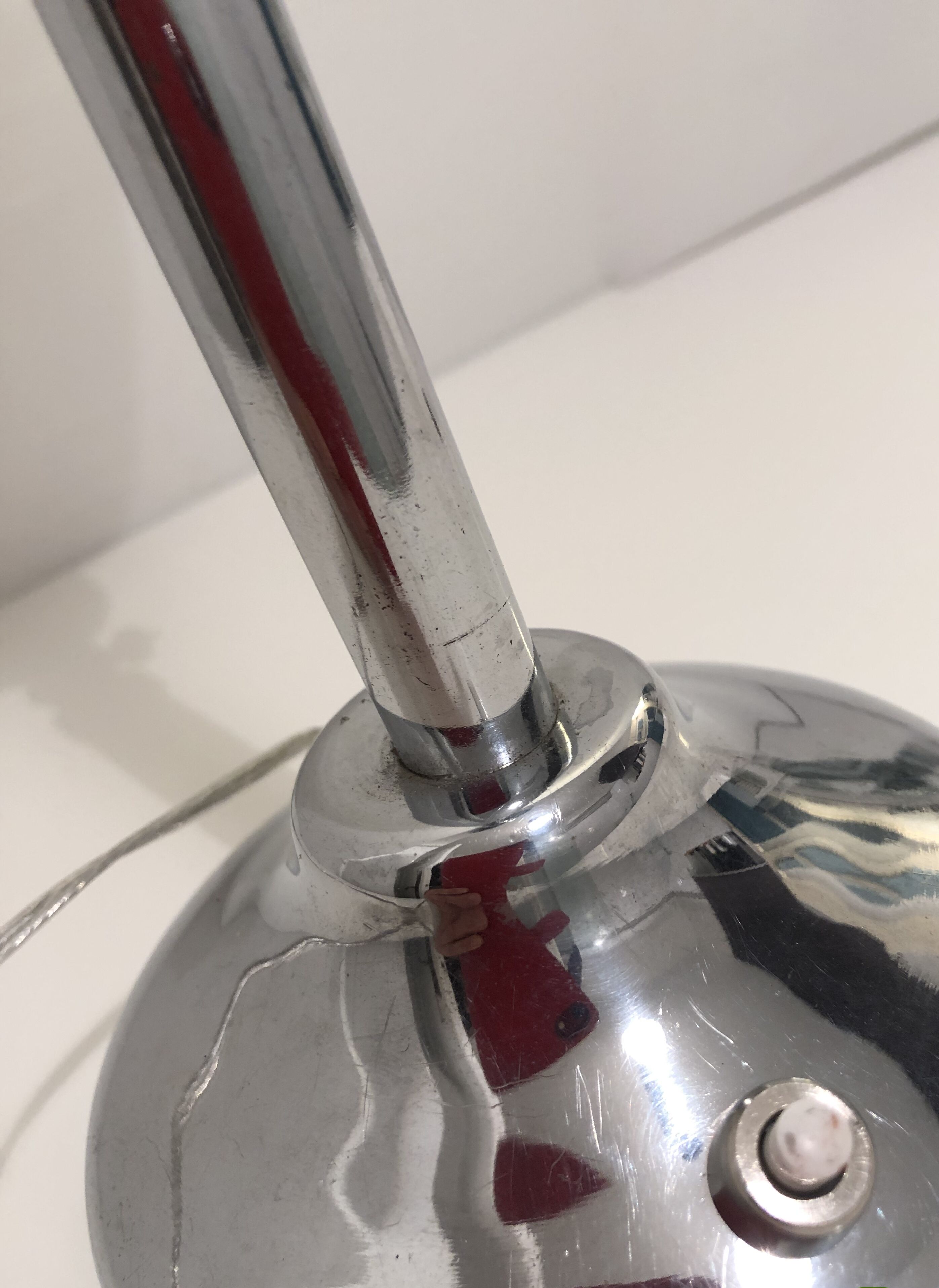 Art deco adjustable chrome desk lamp