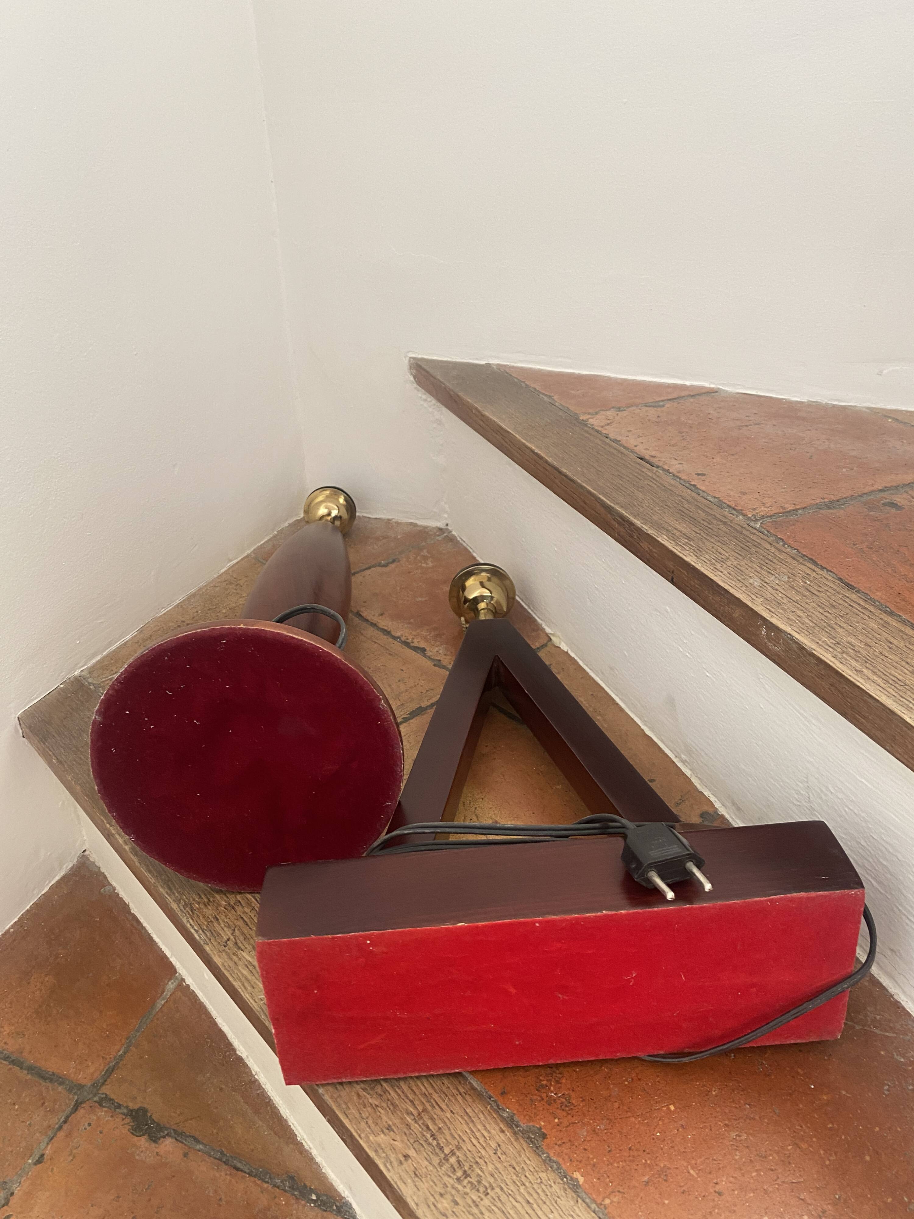 Pied de lampe en teck