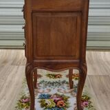 Walnut bedside table in Louis XV style