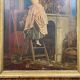 Color chromolithography painting depicting an interior scene circa 1880