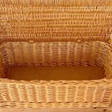 Vintage wicker chest bench